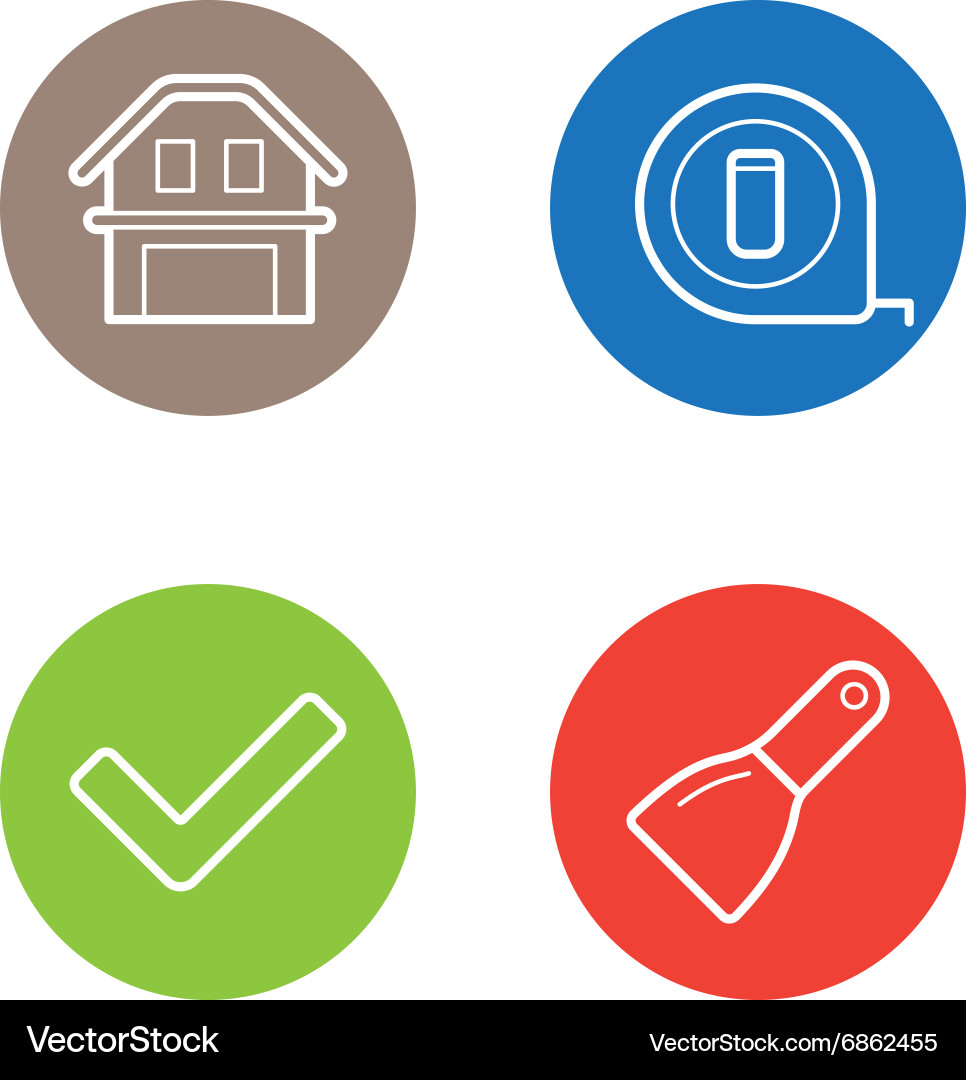 Round circle buttons with icons can be used vector image