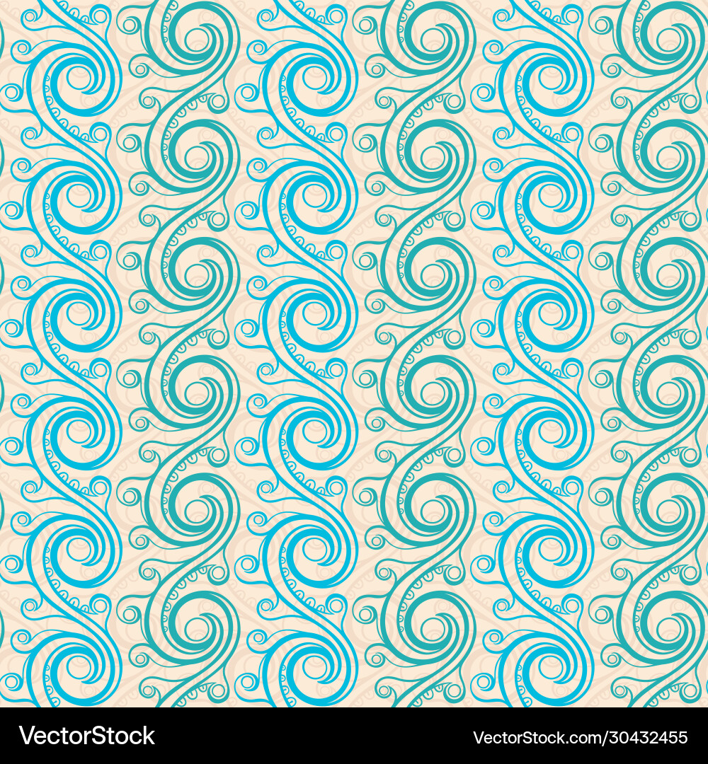 Vertical pattern with swirls vector image