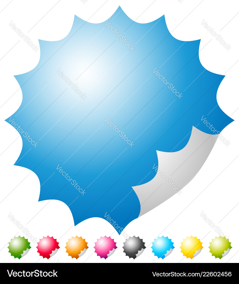 Abstract colorful shape set 9 colors included Vector Image