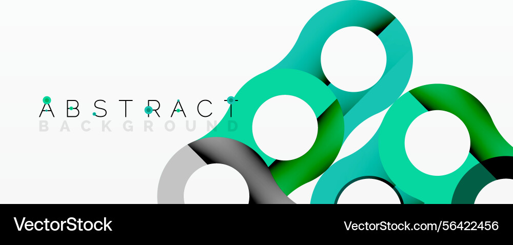 Abstract design features interconnected circles Vector Image