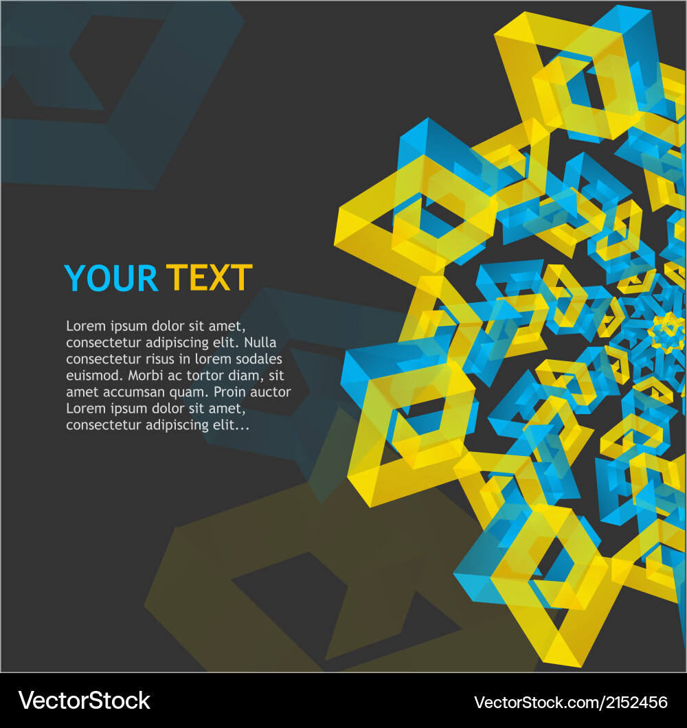 Abstract geometric template for text Vector Image