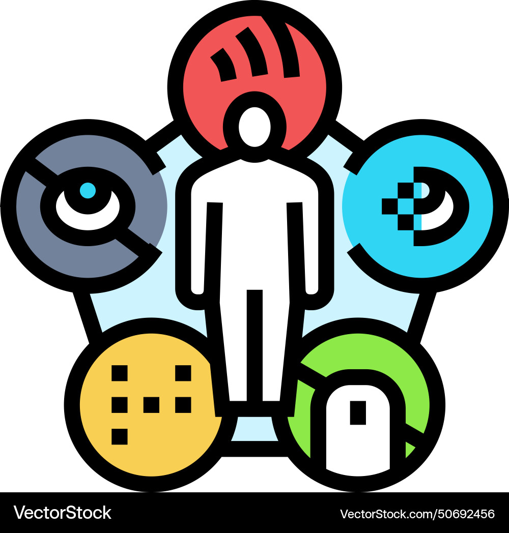 Accessibility ux ui design color icon Vector Image