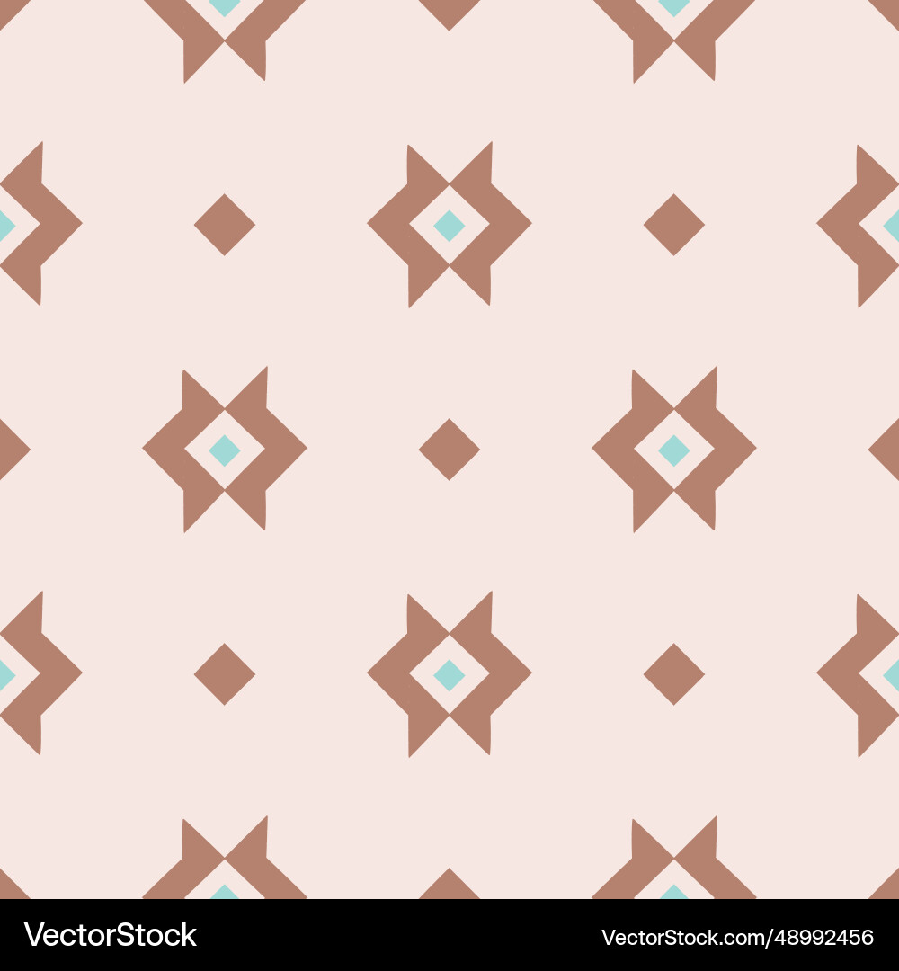 Aztec ethnic seamless pattern simple brawn native Vector Image