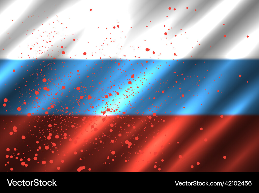 Blutiger russischer Flagge Hintergrund Blutiger russischer Flagge Hintergrund vektorbild
