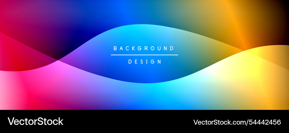Bright rainbow style color gradient with curve Vector Image