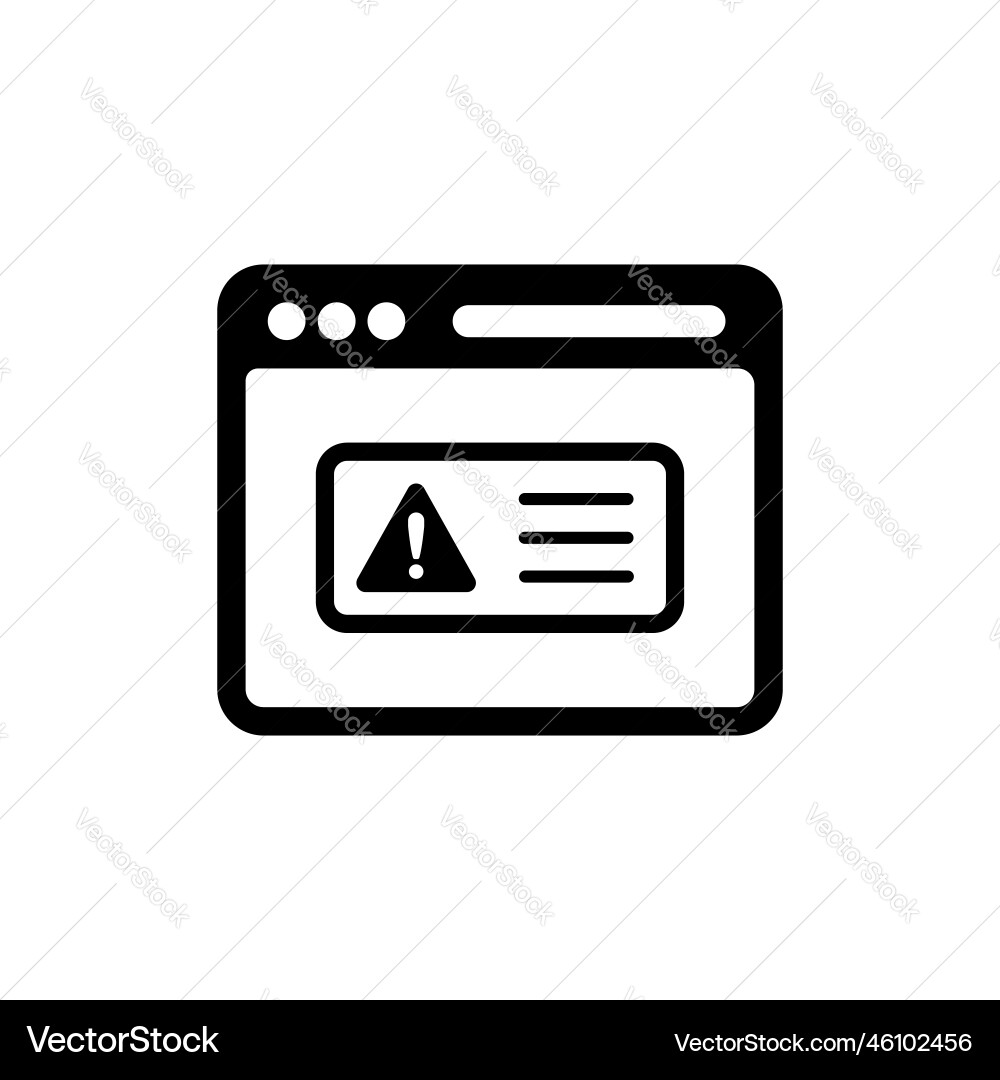 Browser Alert Icon - Warning Message vector image
