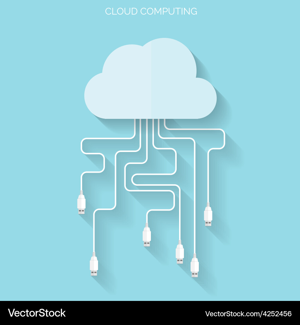Cloud Computing Network Background vector image