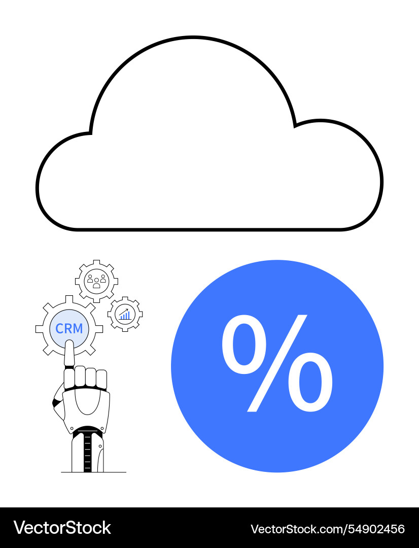 Cloud Computing und Crim Automation mit ai Cloud Computing und Crim Automation mit ai vektorbild
