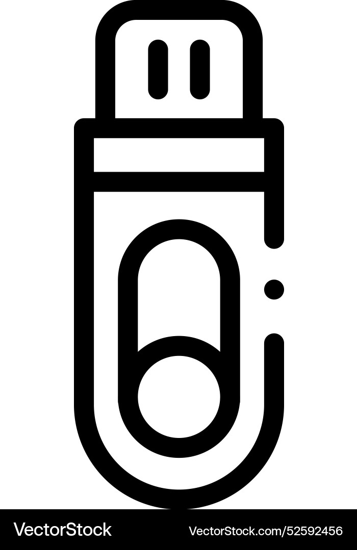 Computer icon thin linear style design isolated Computer icon thin linear style design isolated vector image