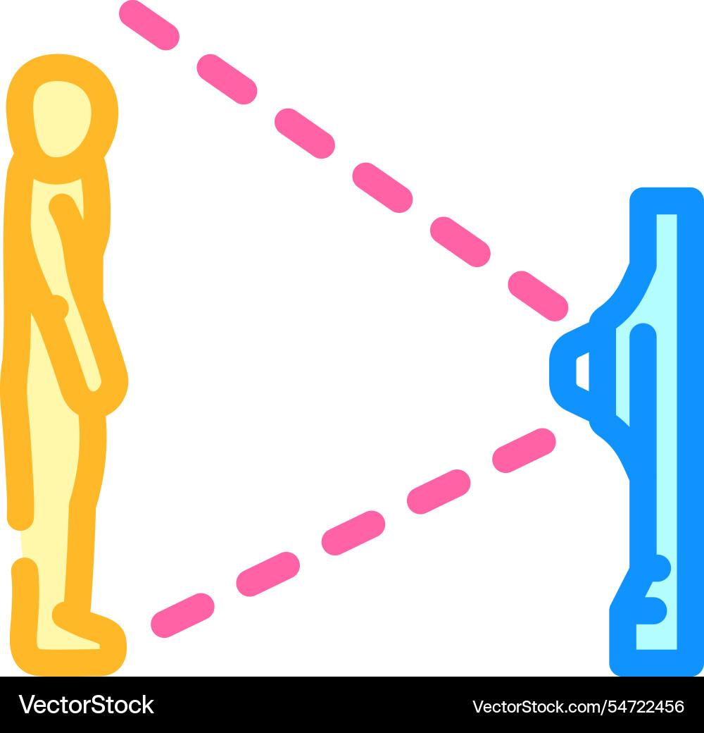 Depth sensor augmented reality color icon Vector Image