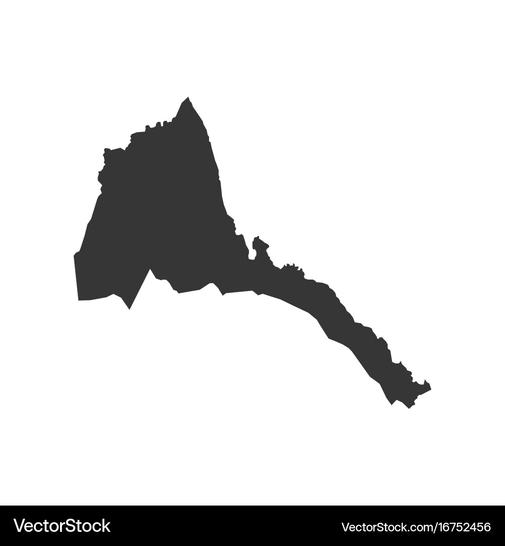 Eritrea Map Outline vector image