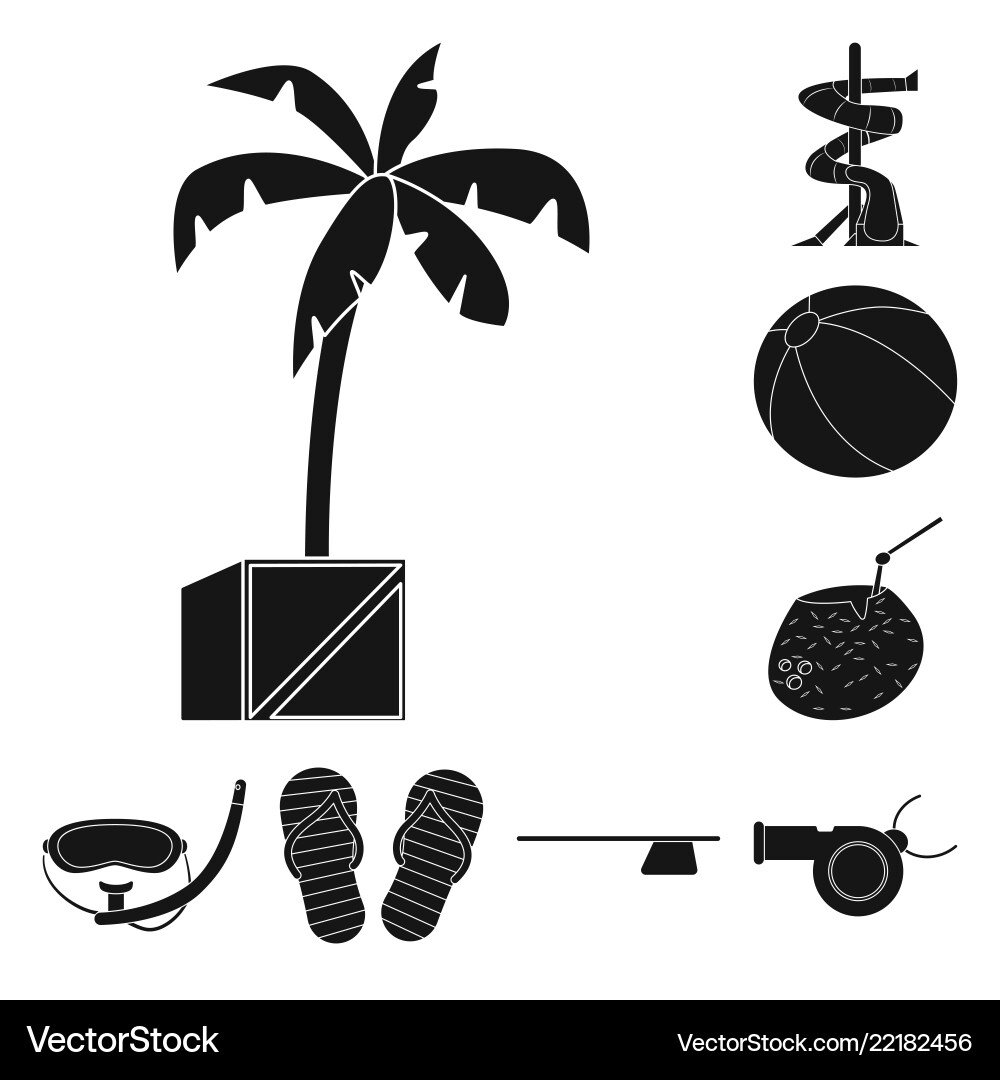 Isolated object of pool and swimming sign Isolated object of pool and swimming sign vector image