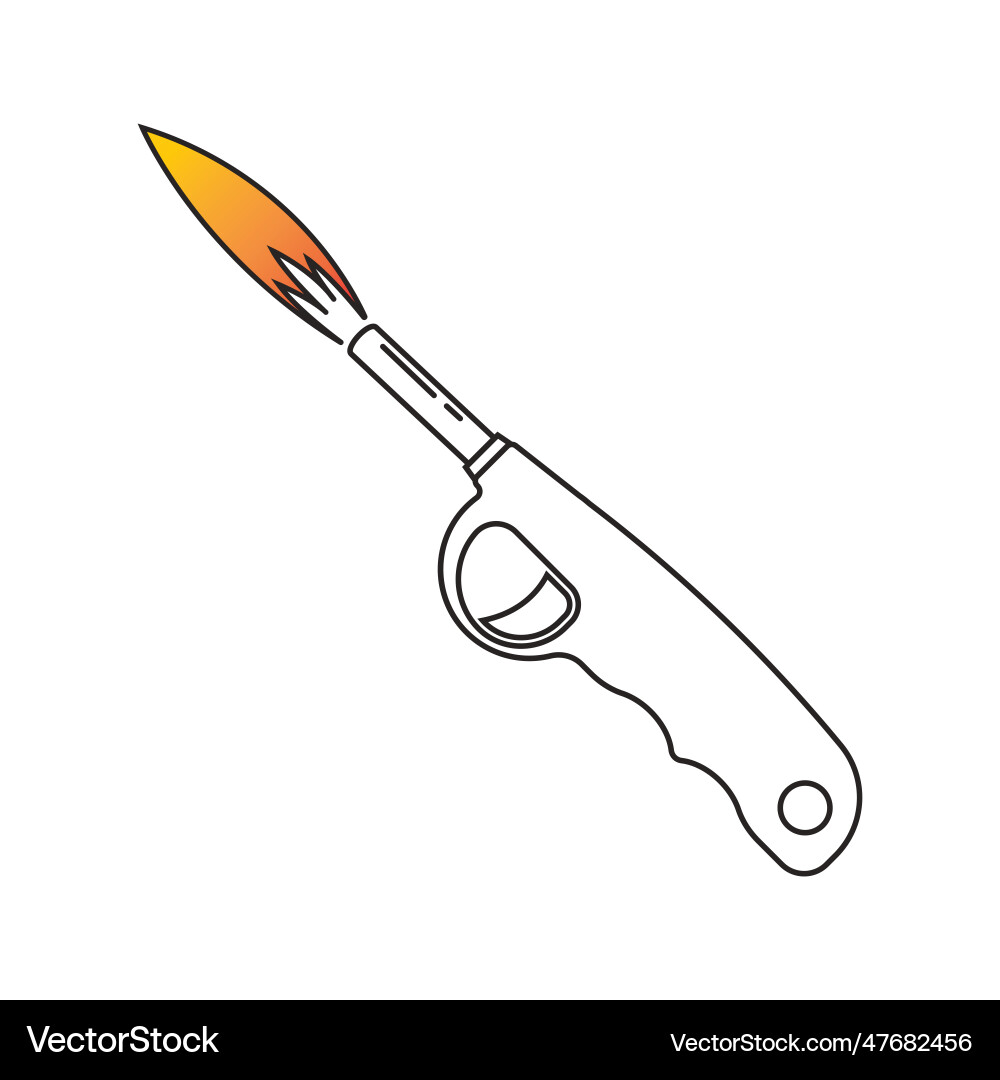 Lighter or torch icon Vector Image