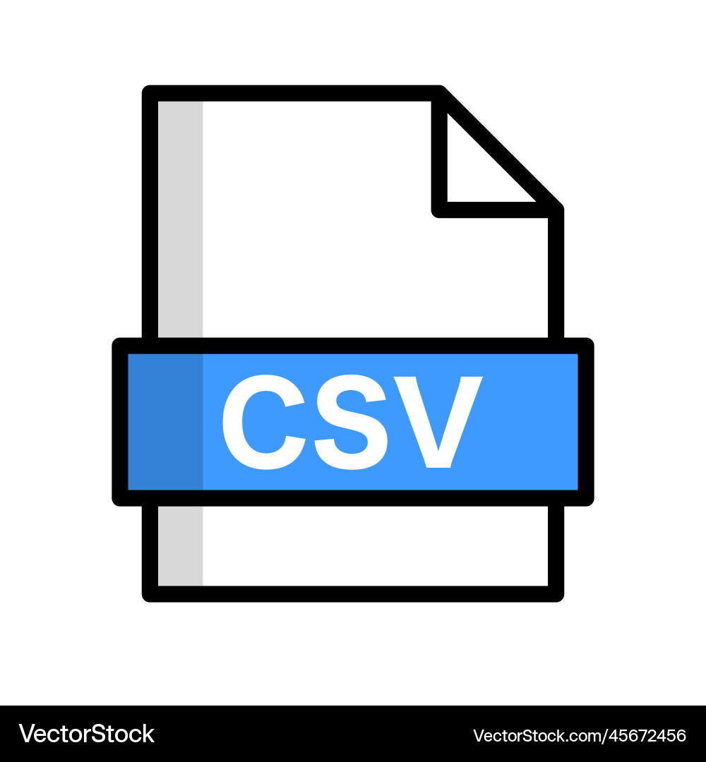 Modern csv file icon vector image
