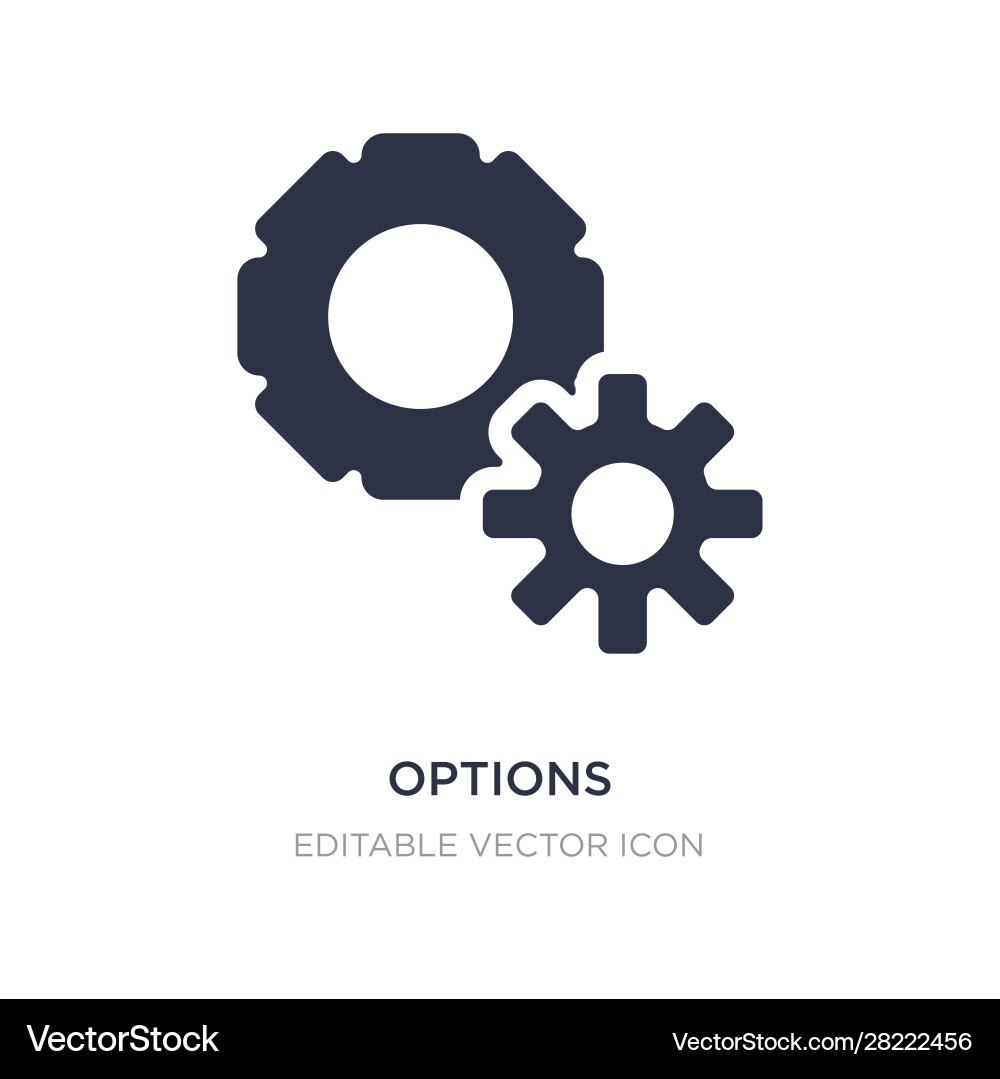 Options icon on white background simple element vector image
