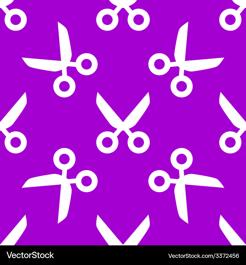 Scissors web icon flat design seamless pattern vector image
