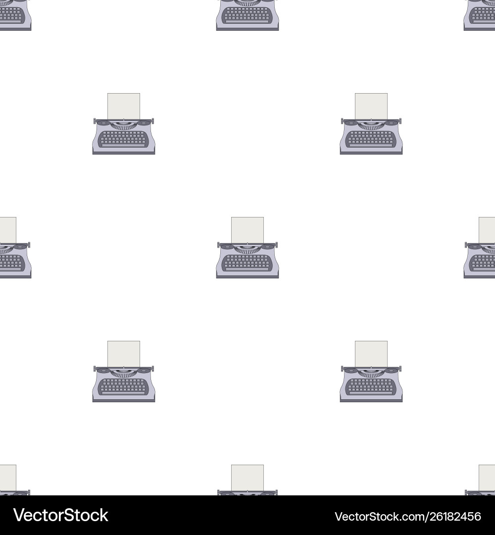 Seamless pattern with typewriter machine Seamless pattern with typewriter machine vector image