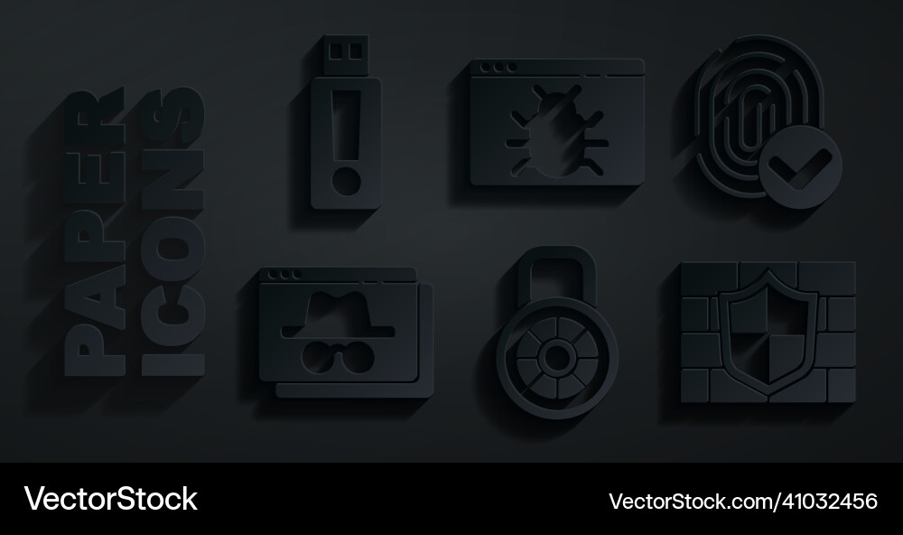 Set safe combination lock fingerprint browser Set safe combination lock fingerprint browser vector image