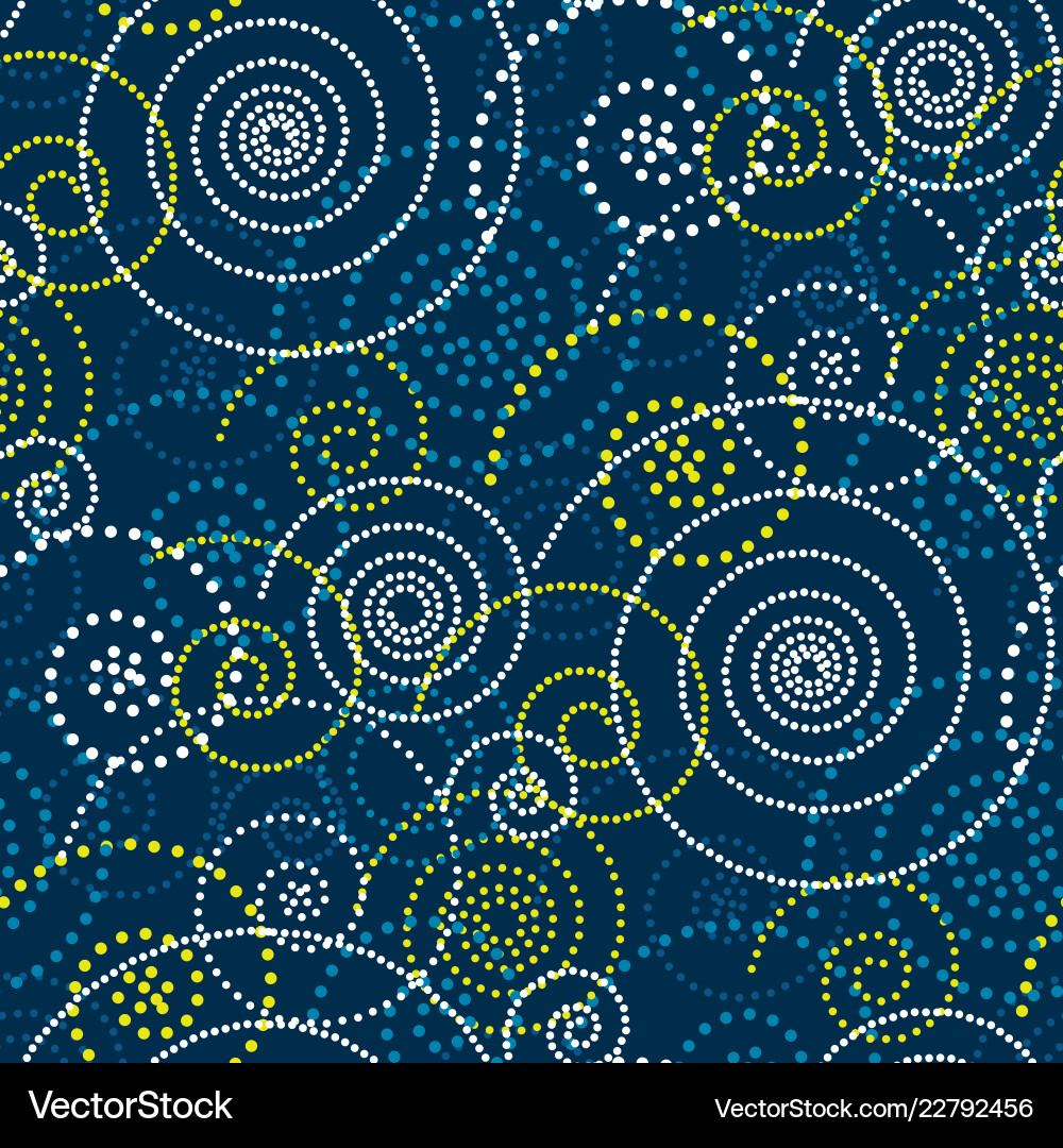 Simple geometric curl and dot seamless pattern Simple geometric curl and dot seamless pattern vector image
