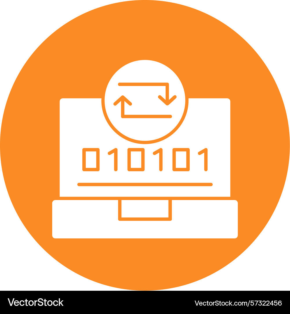Swift sync glyph circle icon Vector Image