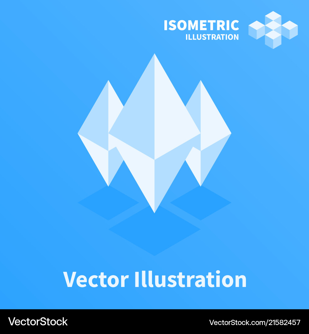 3D Geometric Pixel Art - Crypto Blocks – Royalty-Free Vector | VectorStock