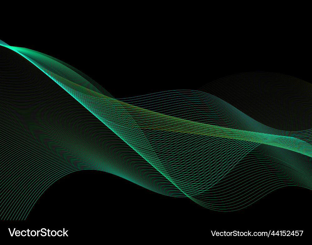 Abstract background with flowing lines design vector image