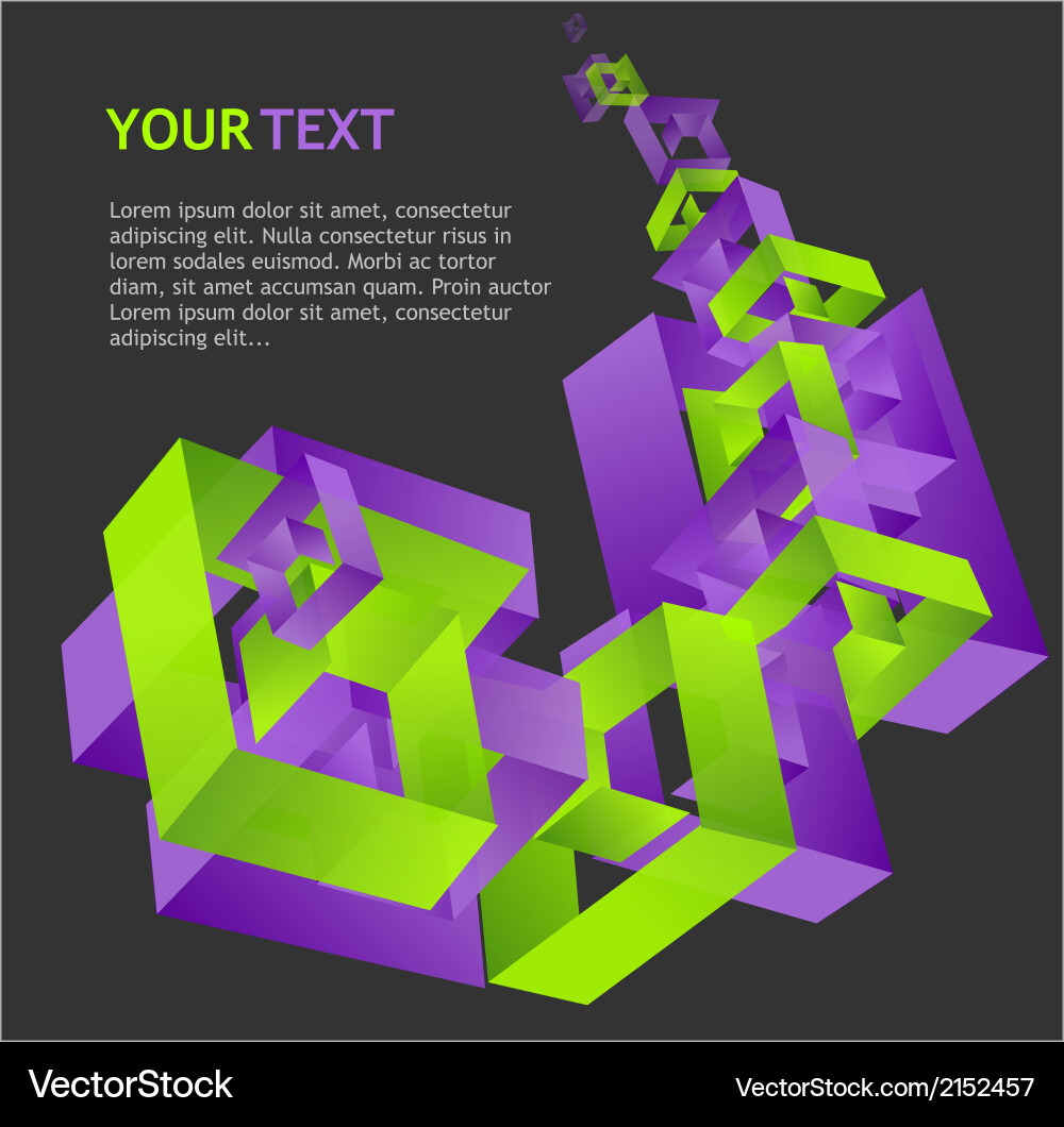 Abstract geometric template for text Vector Image