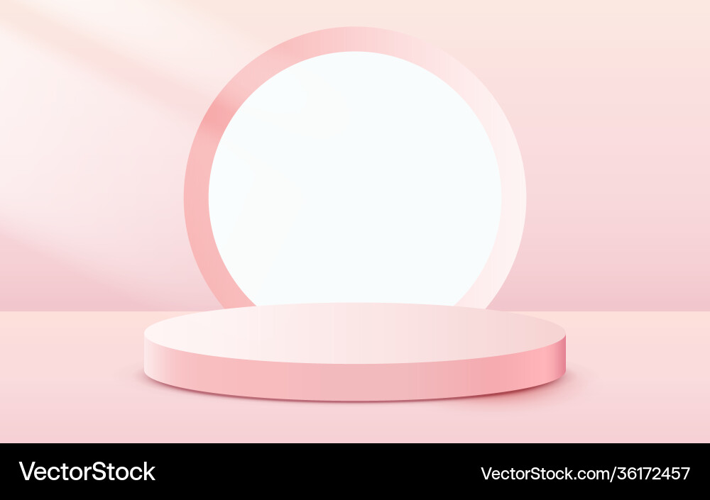 Abstrakte Szene Hintergrund Zylinder Podium auf rosa Abstrakte Szene Hintergrund Zylinder Podium auf rosa vektorbild