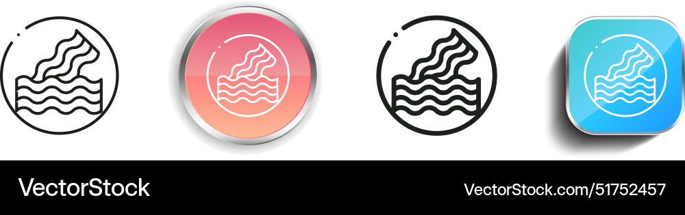 Bacon-Symbol dünne lineare regelmäßige und Schaltfläche Stil Bacon-Symbol dünne lineare regelmäßige und Schaltfläche Stil vektorbild