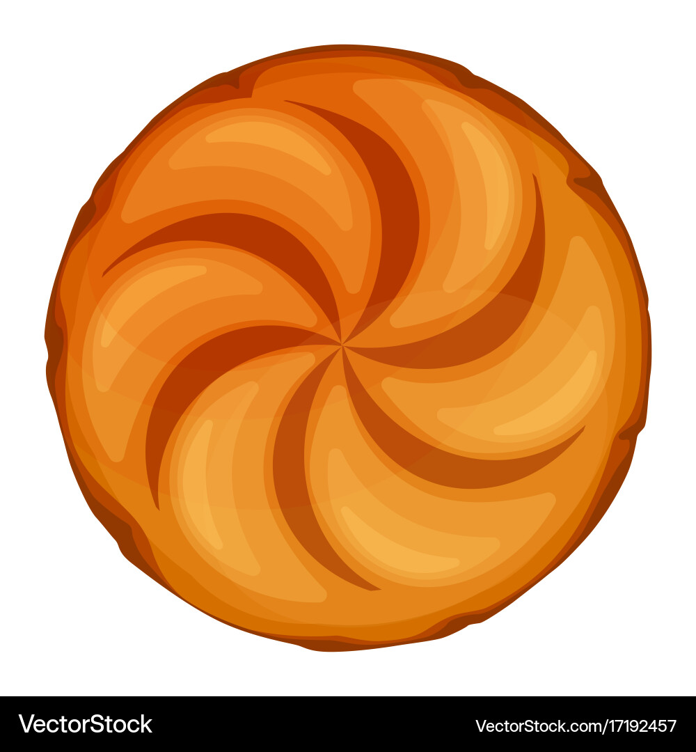 Bread roll round loaf served as a meal Royalty Free Vector