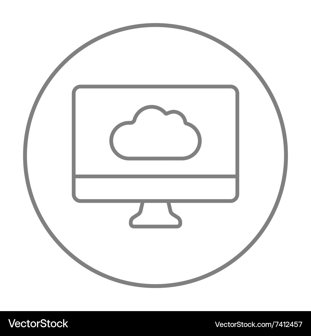 Cloud computing line icon Vector Image