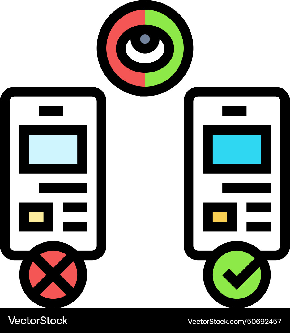Contrast ratio ux ui design color icon Vector Image