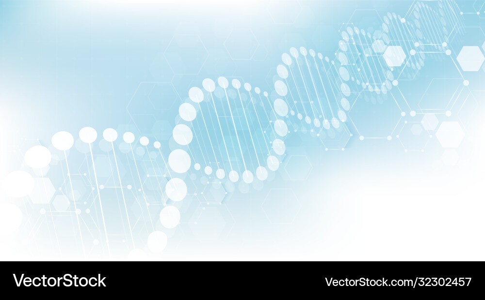 DNA Sequence Digital Code vector image