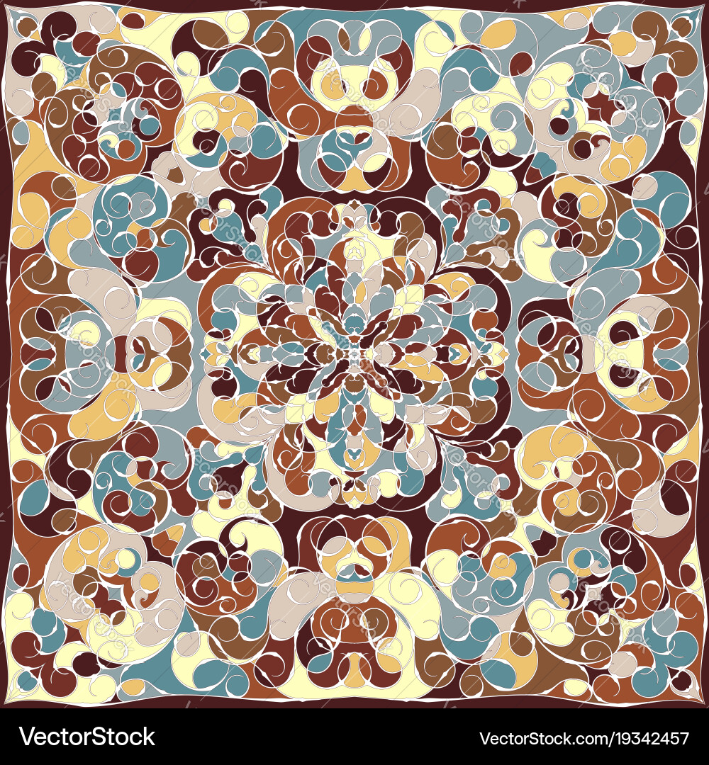 Elegant square colorful abstract pattern vector image