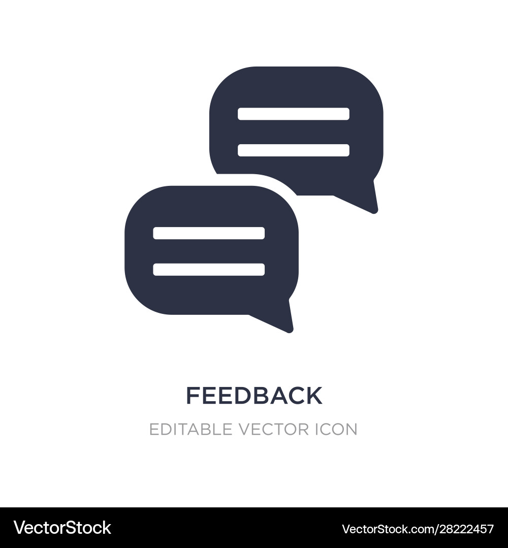 Feedback icon on white background simple element Feedback icon on white background simple element vector image