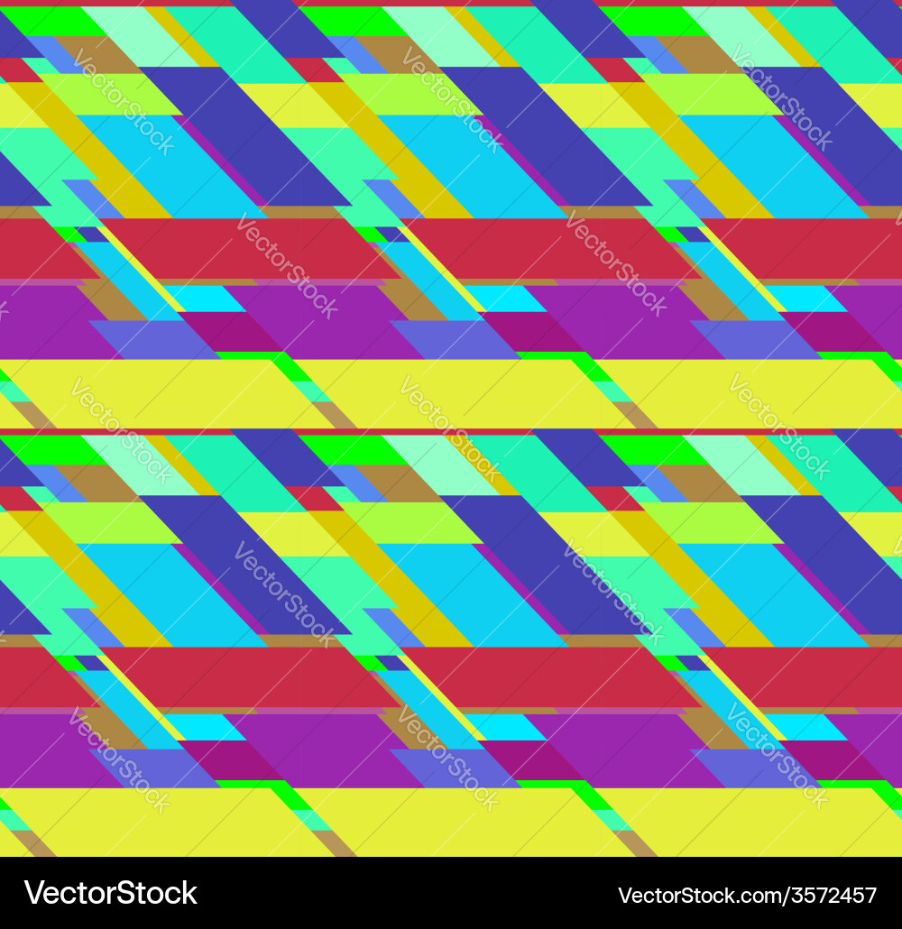 Flat colorful seamless pattern with skewed Vector Image