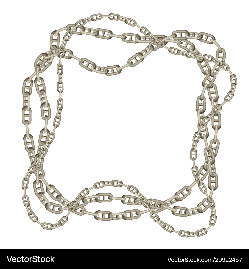 Frame with old chains Frame with old chains vector image