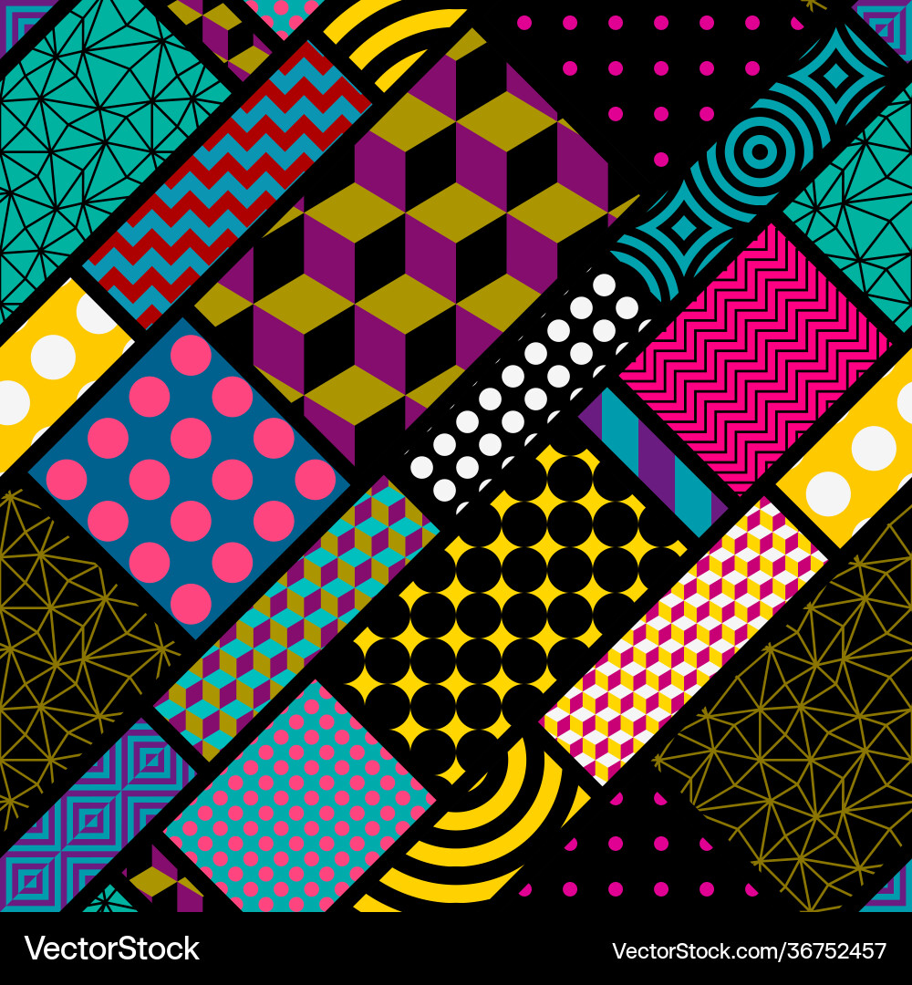 Geometric abstract pattern in patchwork style Geometric abstract pattern in patchwork style vector image