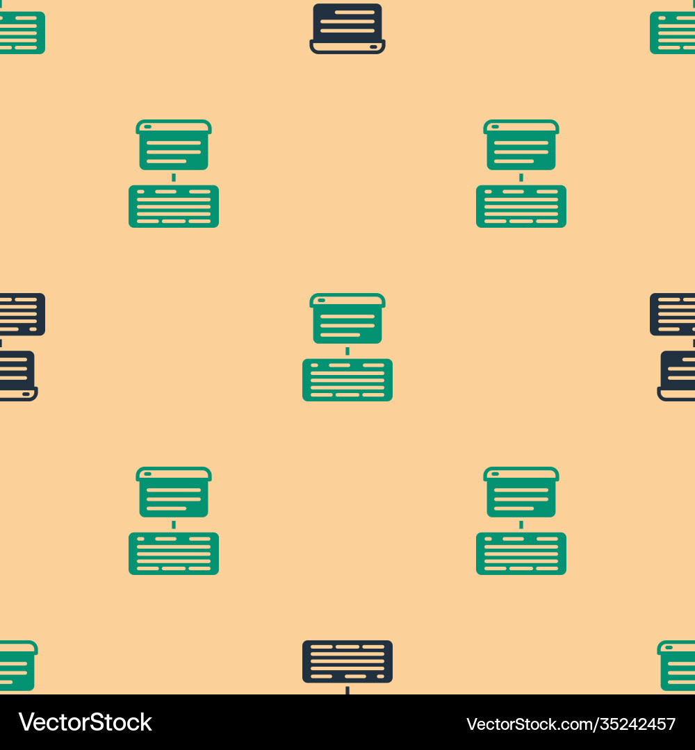 Green and black server data web hosting icon Green and black server data web hosting icon Vector Image