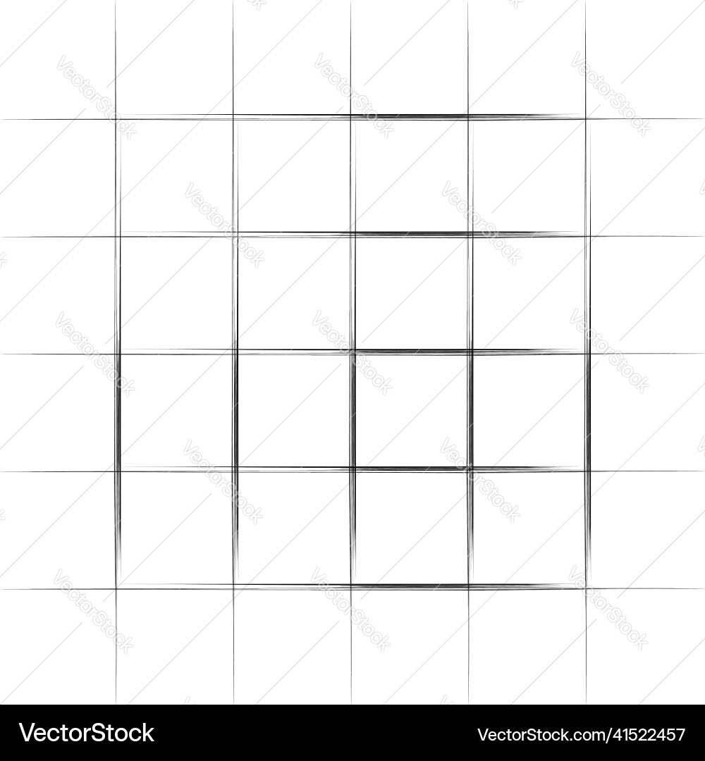 Grid mesh graticule with grungy irregular lines Vector Image