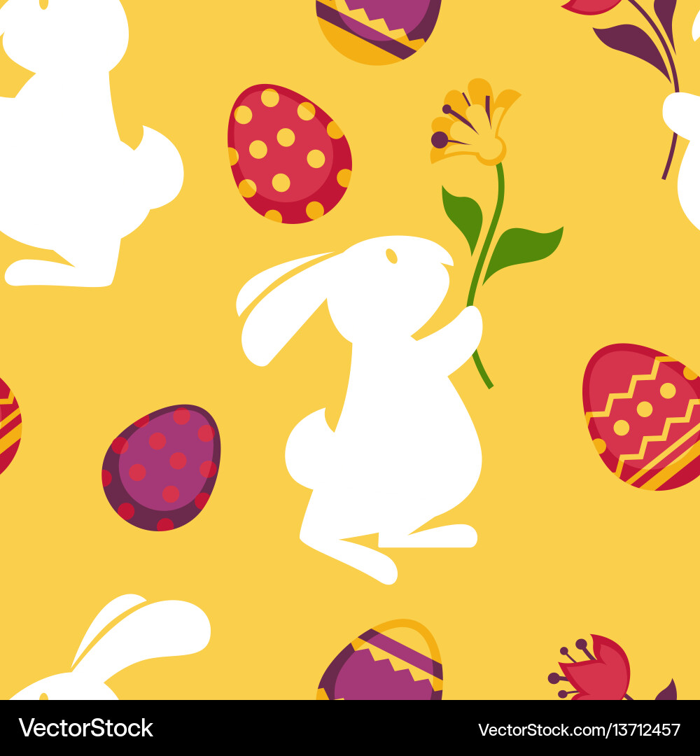 Happy Easter nahtloses Muster mit dekorierten Eiern Happy Easter nahtloses Muster mit dekorierten Eiern vektorbild