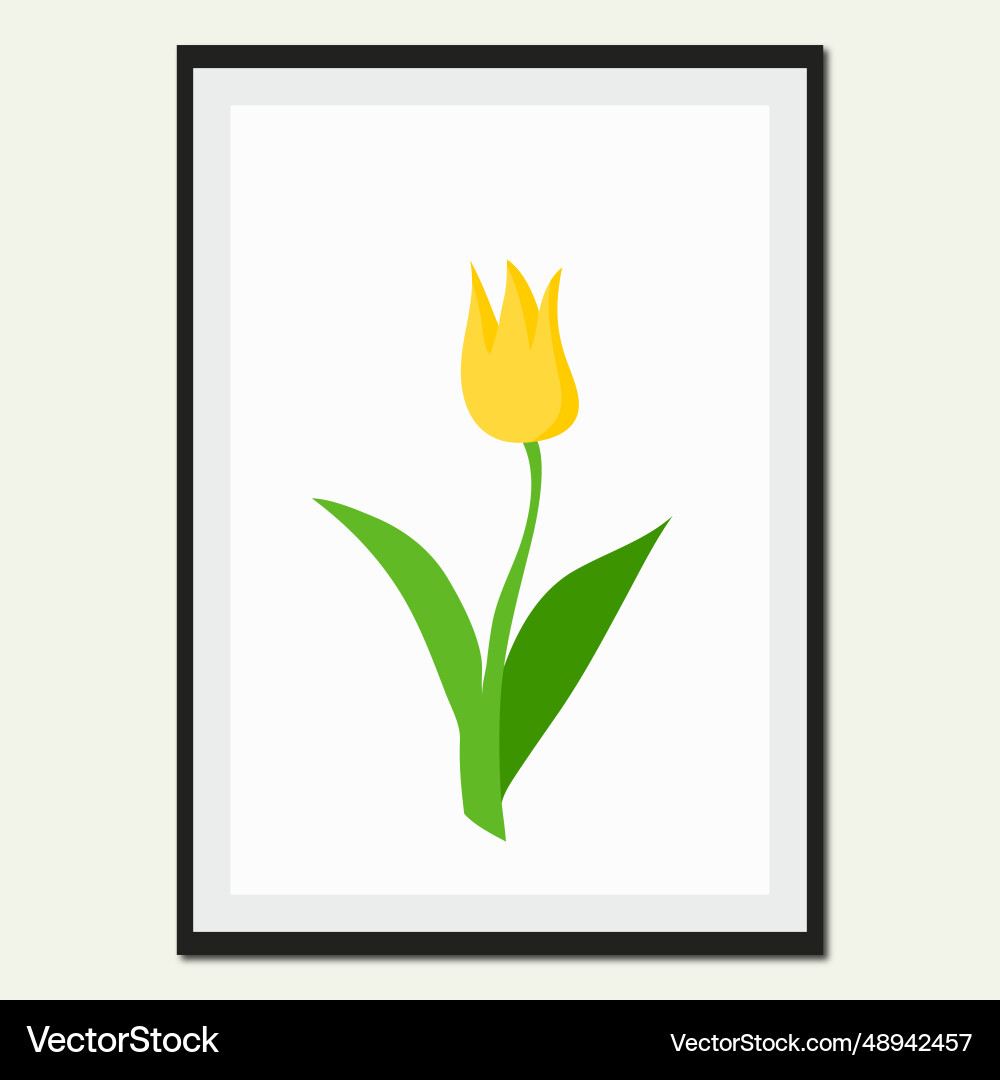 Image of yellow flower design Vector Image