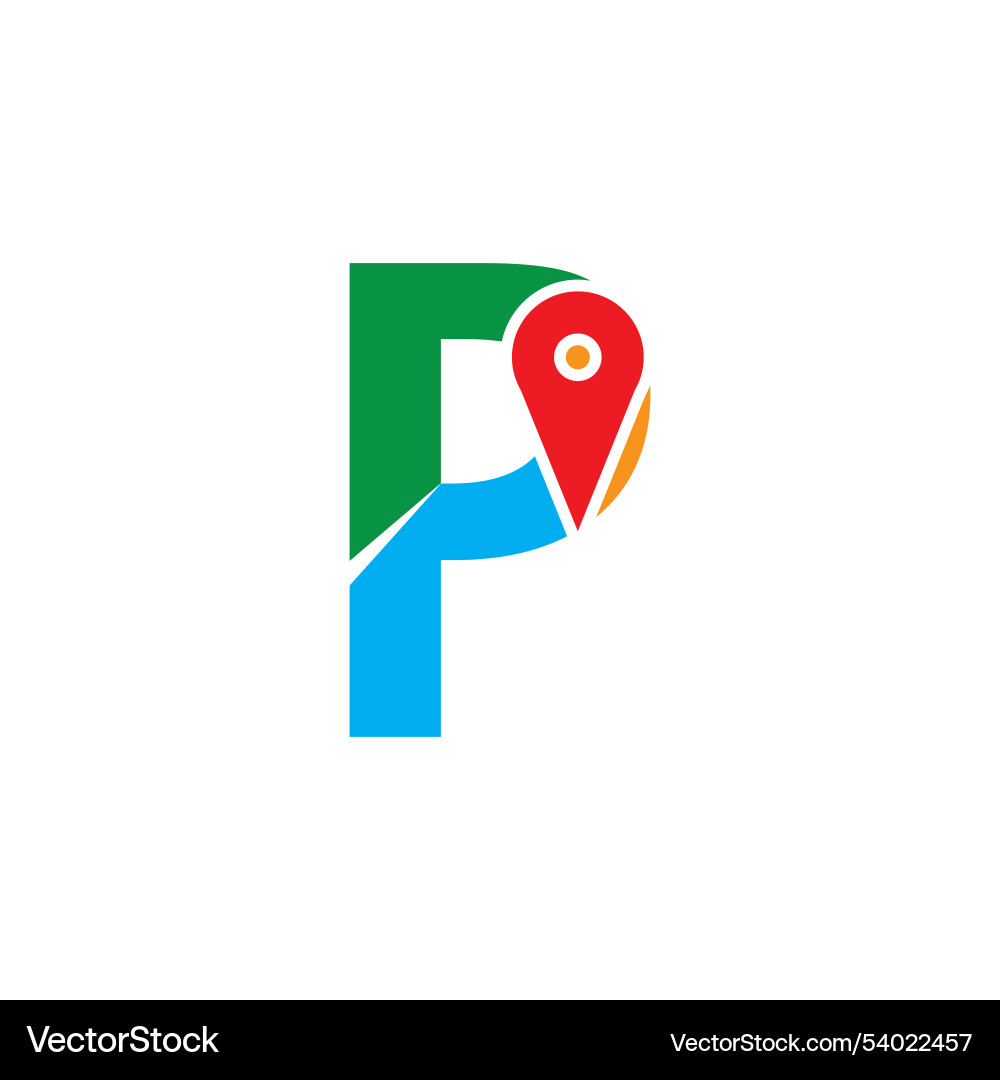 Simple and modern logo design initial p combine Simple and modern logo design initial p combine Vector Image