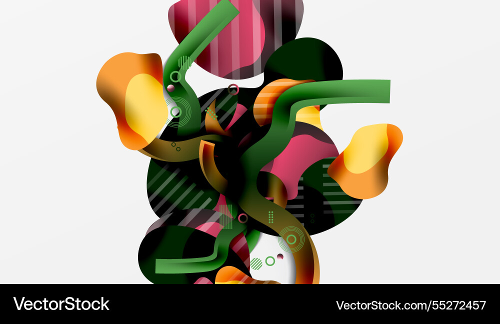 Vibrant abstract background overlapping shapes Vibrant abstract background overlapping shapes vector image