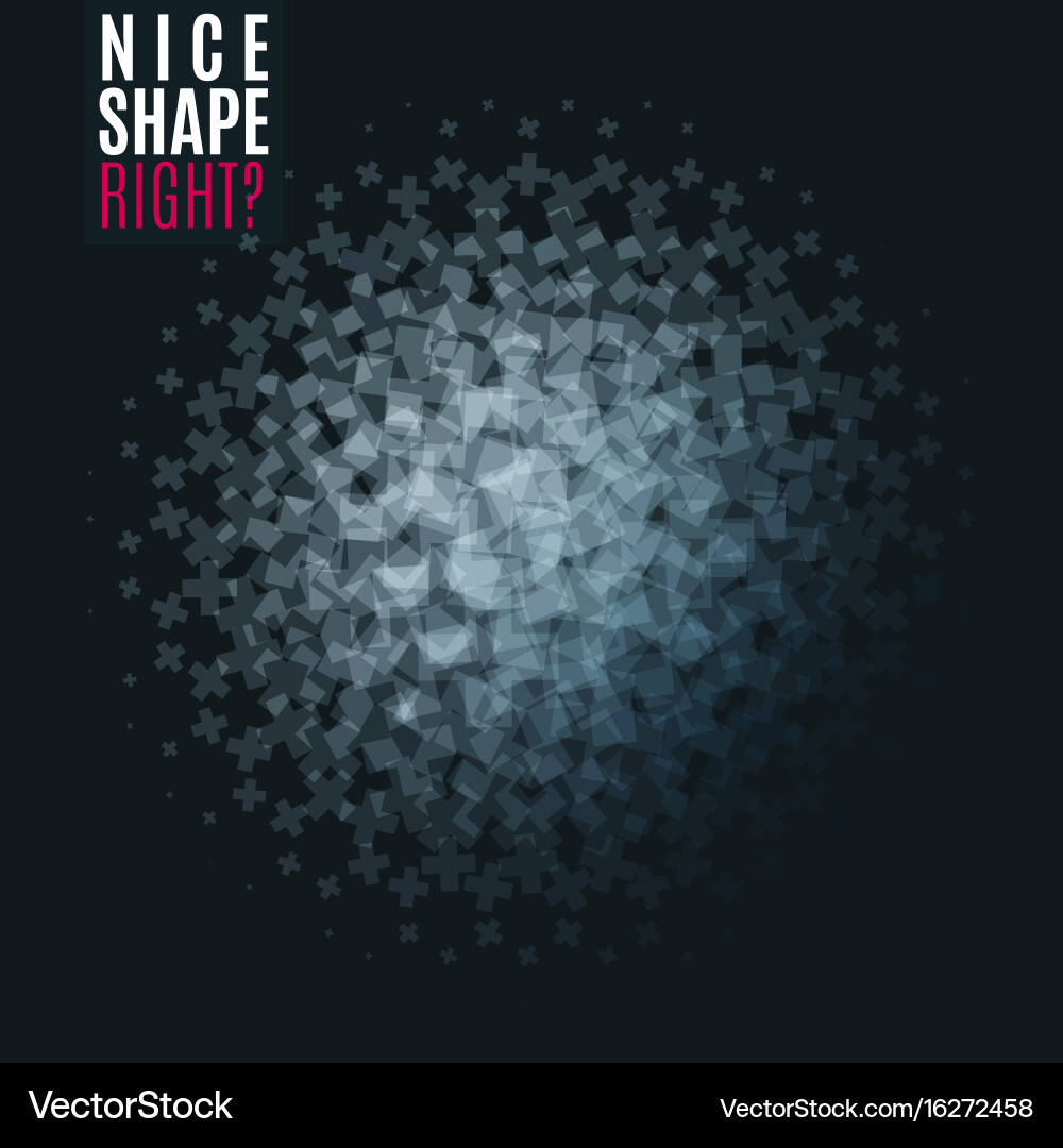 Abstract design elements with cross Vector Image