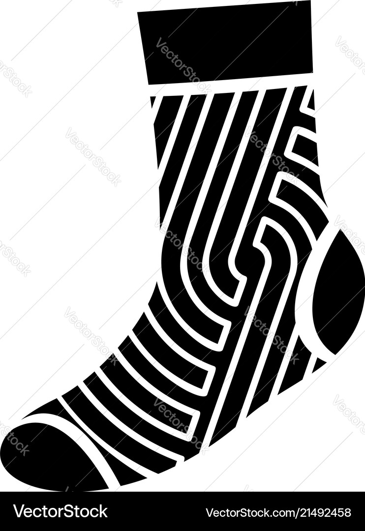 Abstract Print Sock Icon Vector Image