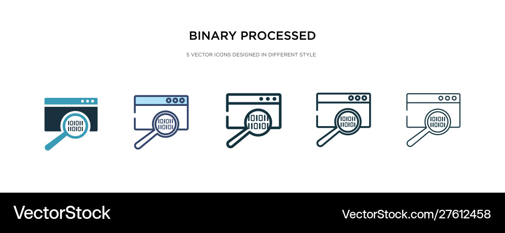 Binary processed mobile analysis icon Vector Image