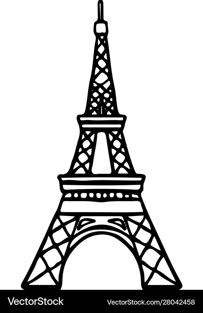 Eiffel tower icon isolated on white background vector image