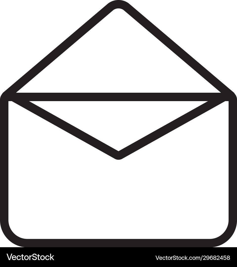 Envelope line style icon design vector image