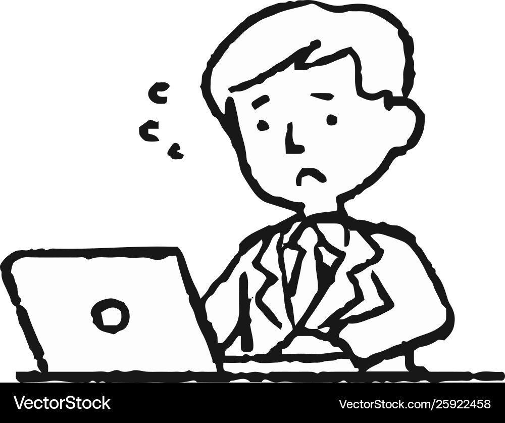 Monochrome analog style pop working man Monochrome analog style pop working man vector image
